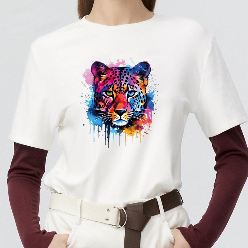 Serious Tiger Iron On Patches Fashion Heat Press Appliqued Jeans Stripes Diy Accessory Sticker Thermal Sticker On Clothes Animal