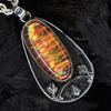 Natural Opal Pendant 925 Sterling Silver 47 ct Unique Oval Gemstone October Birthday Birthstone