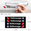 For Volkswagen 4PCS Car Door Handle Sline Badge Decoration Sticker Auto Applique Accessories For Volkswagen VW Golf Tiguan CADDY