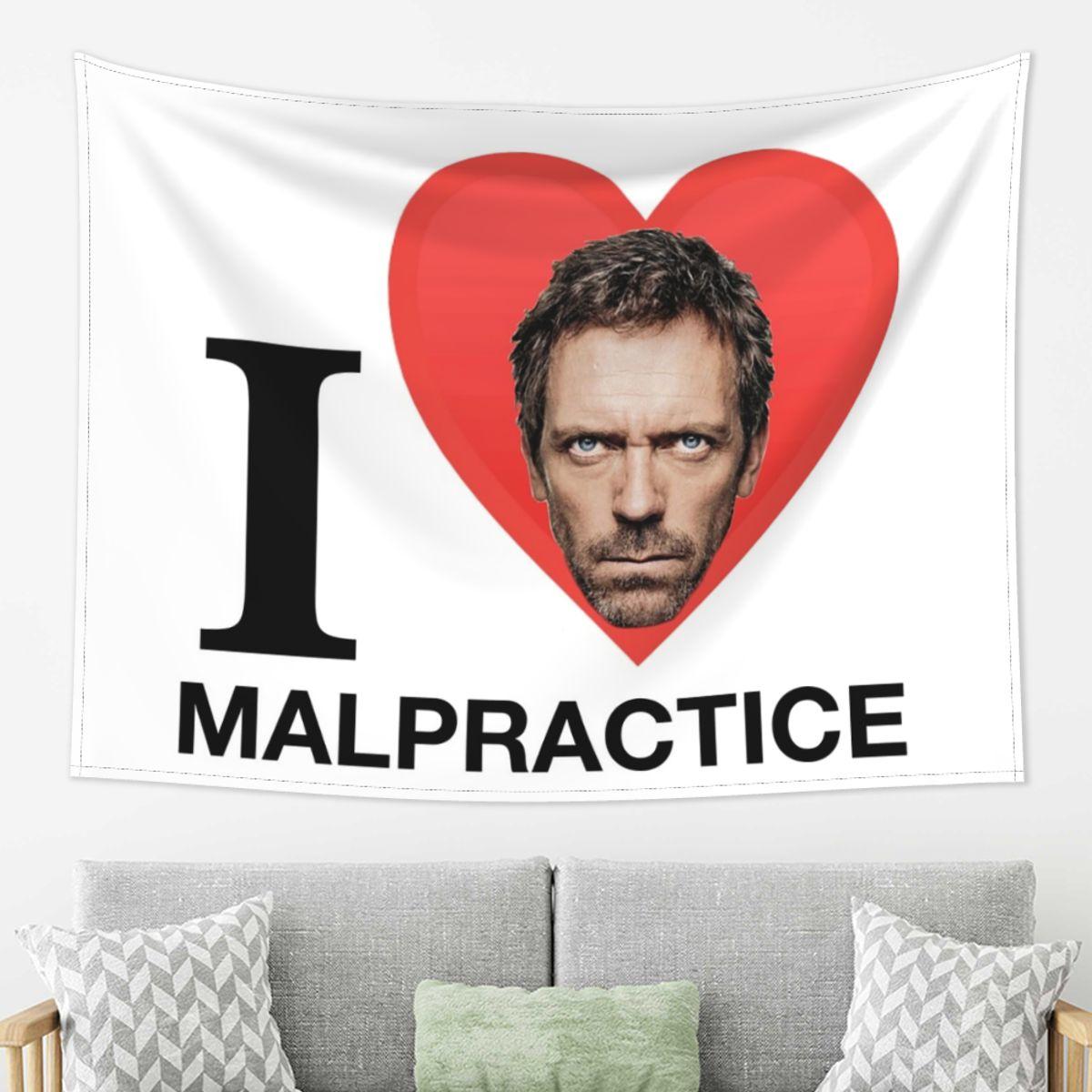 

House MD Malpractice Enthusiast Merch Tapestry Wall Hanging Aesthetic Home Decoration Tapestries for Dorm Room 74x94cm(29x37in)