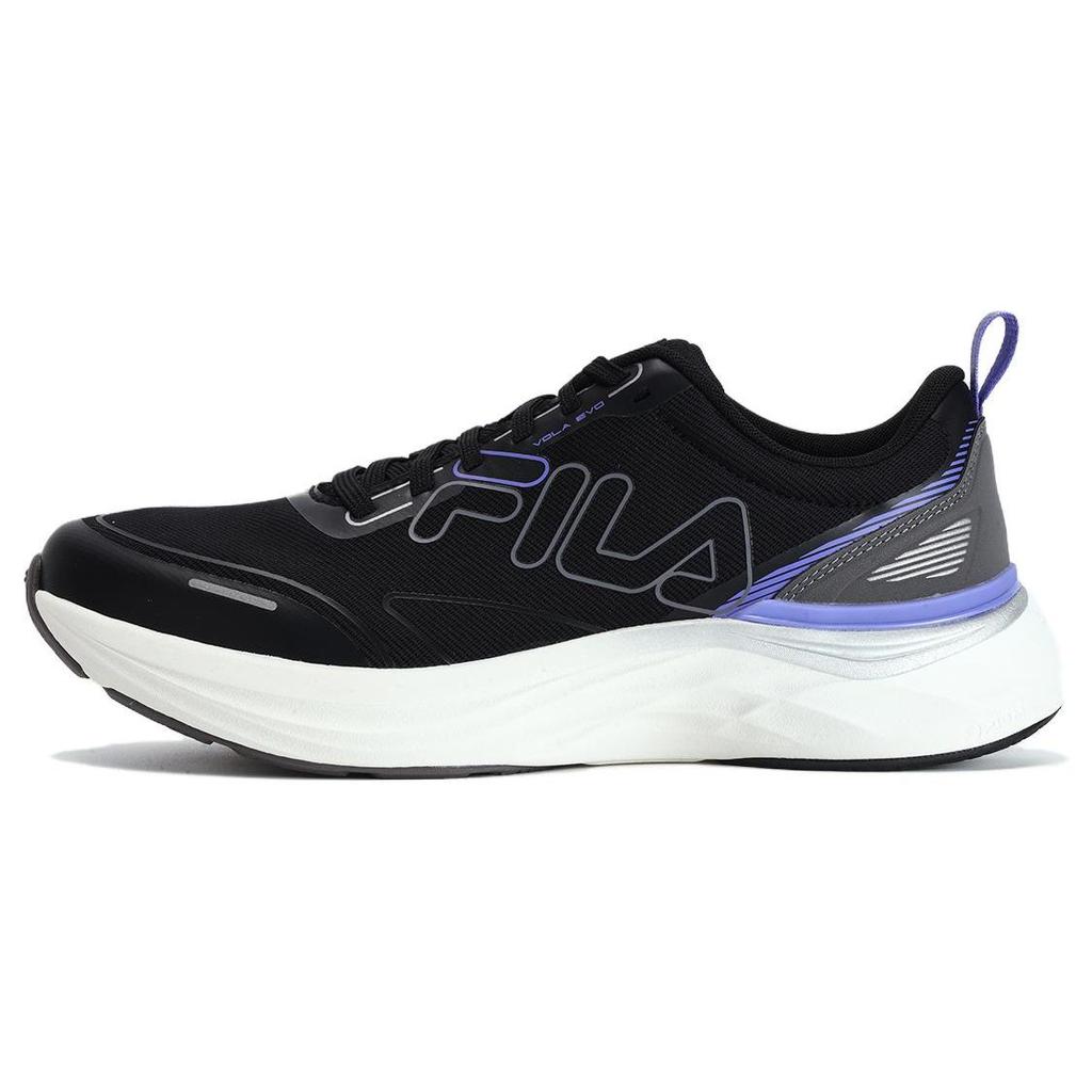 Fila Vola Evo Trendy Comfortable Fabric Synthetic Leather Breathable Lightweight Low-Top Running Shoes Women sneaker Black A12W331116FCA