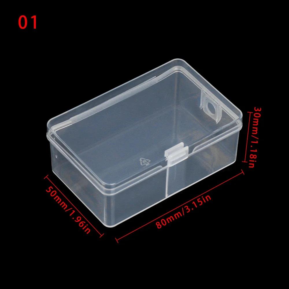 DiY Small Square Clear Plastic Storage Box For Jewelry Diamond Embroidery Craft Bead Pill Home Storage Accessories