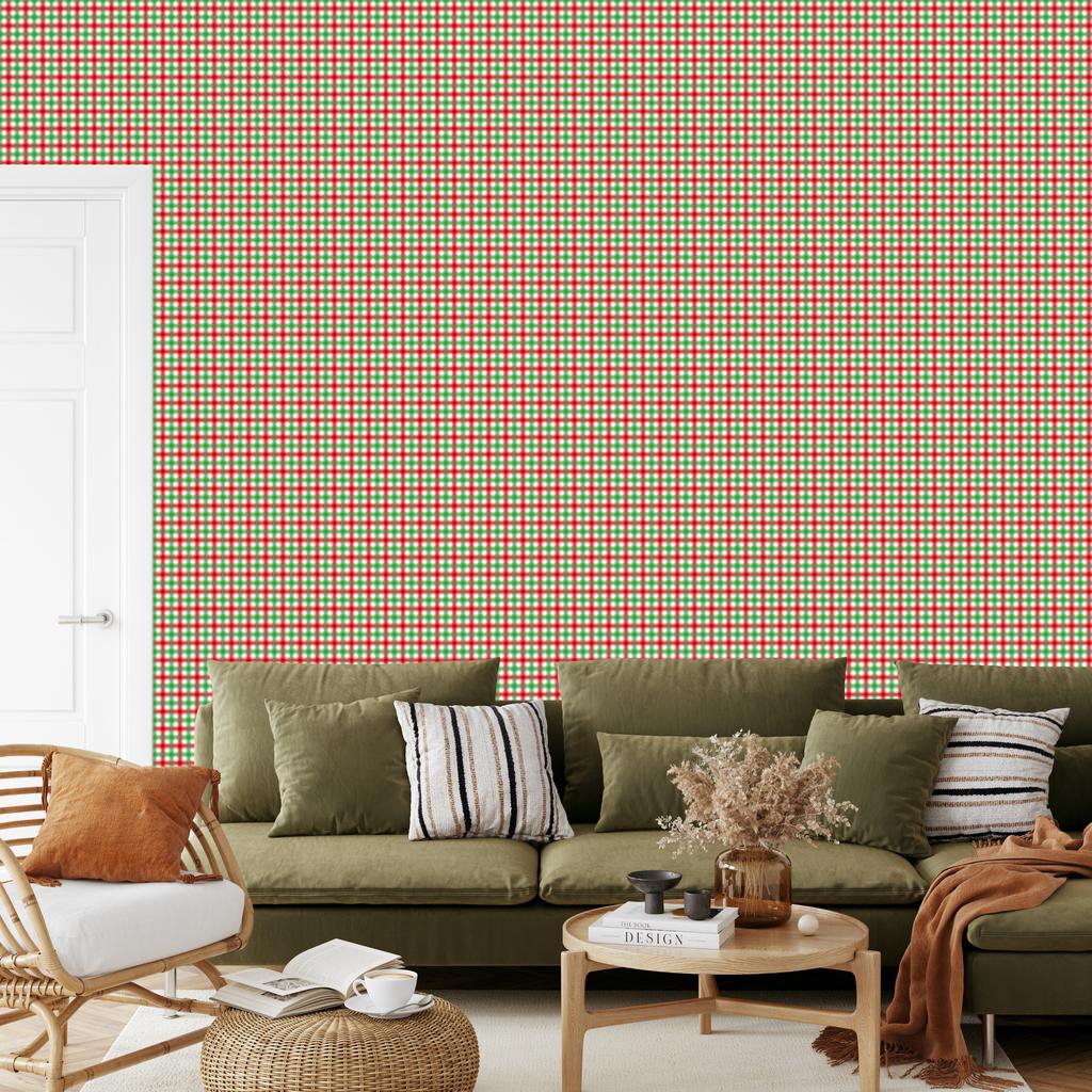 Beige Vichy Plaid Wallpaper for Living Room and Bedroom 50x1000