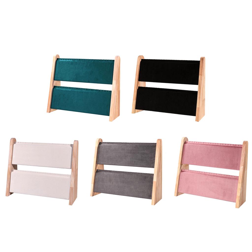 Practical Elegant Necklace and Bracelet Display Stand Natural Sturdy Wood Craft Supplies Show Fixtures Household