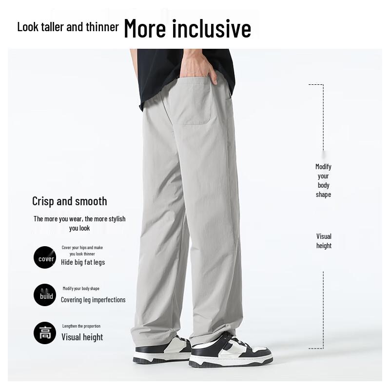 MINISO Men's American Trendy Loose Straight Leg Cargo Pants