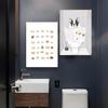 French Bulldog In Toilet Canvas Painting Poster Funny Bathroom Rules Sign Nordic Butt Chart Toilet Humor Wall Art Home Decor