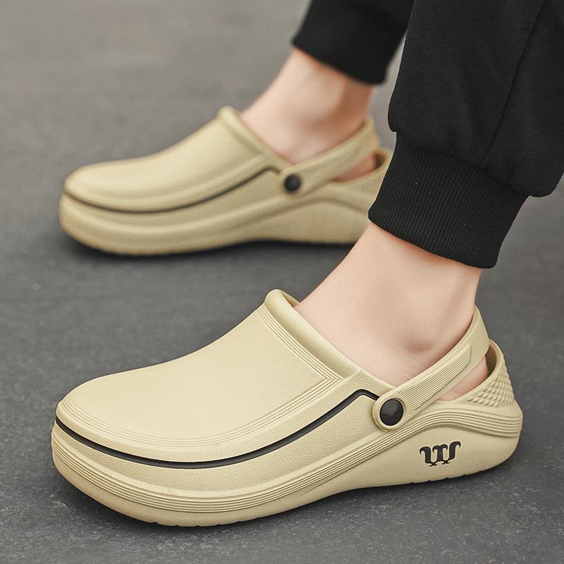 Men Work Chef Shoes Waterproof Oil-proof Kitchen Work Cook Boots Non-slip Ankle Rain Boots Man Hotel Restaurant Safety Footwear