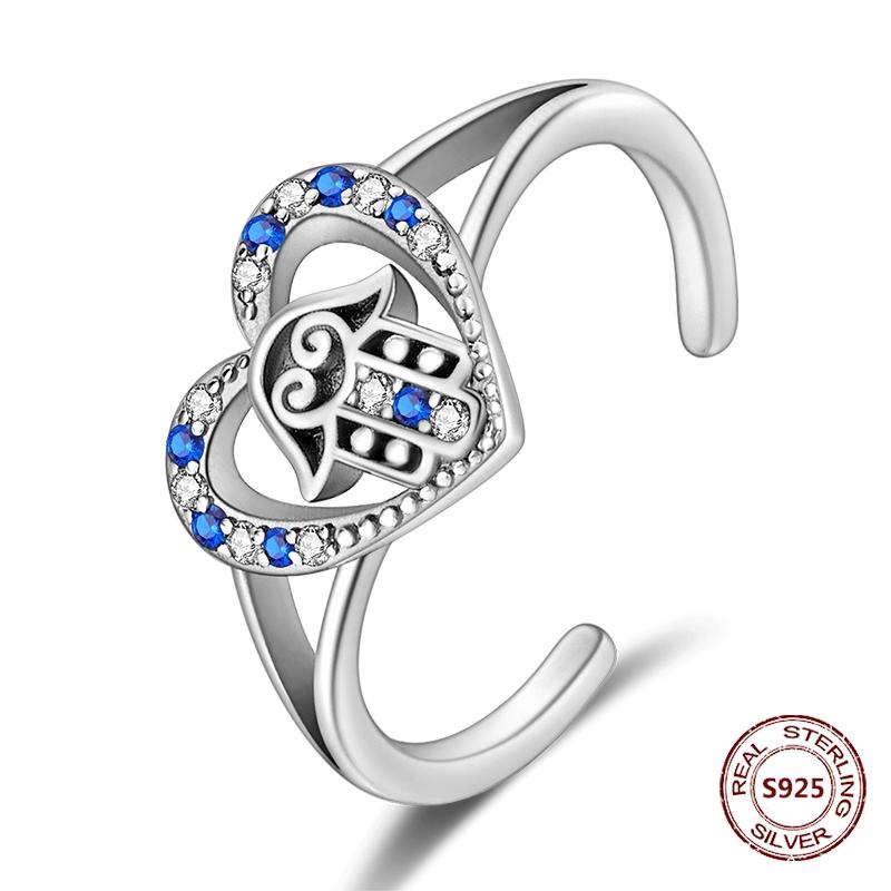 Blue Eyes Adjustable Ring Copper Authentic Elephant Turtle Lotus Infinity Love Open Rings Ideal For Women Wedding Jewellery