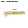 1Pcs Durable 80/100mm Brass Vernier Caliper Pocket Size mm/inch Slide Gauge Ruler with Metric Imperial Scale Mini Measuring Tool