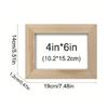 Unfinished Wood Photo Frame for 4x6 Inch Photos Solid Wood Picture Frame for Crafts Tabletop Standing Wall Hanging Frame
