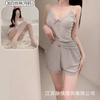Pajamas summer Korean version simple casual cute suspender two-piece set casual comfortable shorts sexy