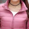Female Warm Down Jacket Women's Light Down Jacket Short Slim Stand Collar Coat