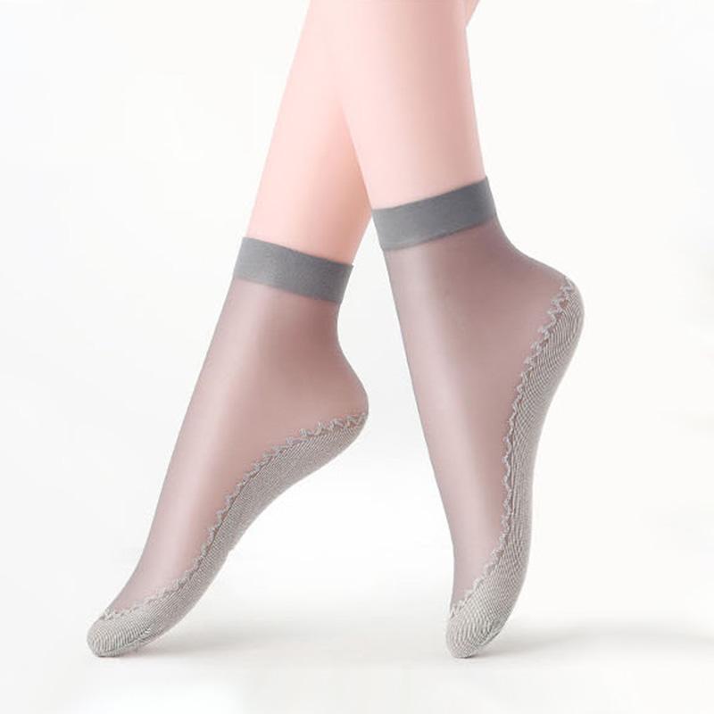 

5Pairs New Summer Velvet Silk Women Socks Pack Cotton Bottom Soft Fashion Ultrathin Breathable Transparent Sexy Socks Set 5pairs