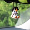 Anime Pink Swing Duck Car Decoration Pendant Cute Auto Rearview Mirror Hanging Ornament For Women Car Ineriror Accessories