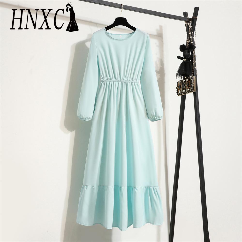 

HNXC 25 цветов Весенние женские платья макси Повседневное платье с длинным рукавом и цветочным принтом с круглым вырезом Женское длинное платье Бохо Пляжная вечеринка Mujer Vestidos Мусульманское платье XL