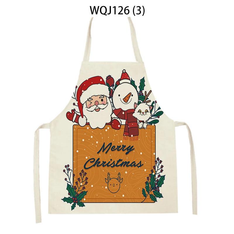 Thuis Vrolijk Kerstmis Serie Keuken Schorten Kerstman Hert Boom Cadeau Bedrukt Vuilafstotend Schort Bakbenodigdheden Kookschorten