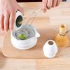 Matcha vispsett keramisk Matcha bolle med helletut Matcha bambusvisp Rustfri sikt Keramisk vispholder Bamboo Scoop