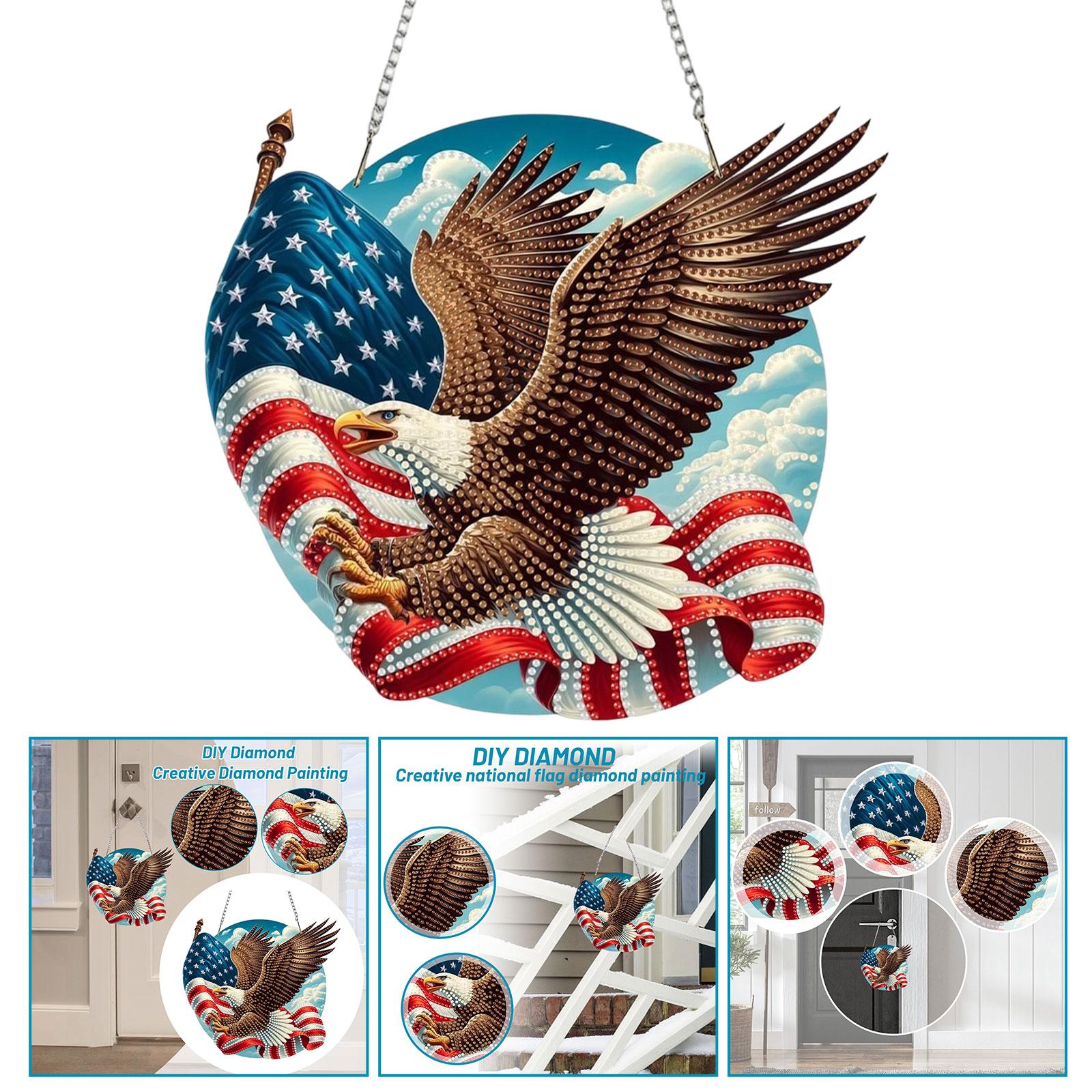 3D Creative American Flag And Painting Wall Hanging Living Room Wall Hanging Home Decoration One Size