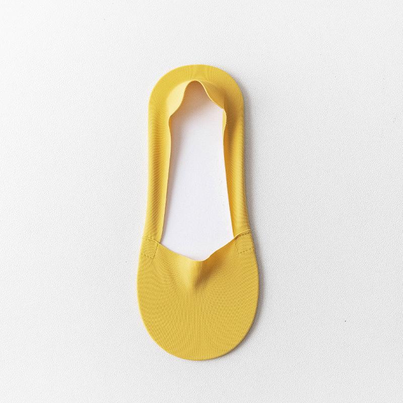 Plus Size Female Summer Thin Non Slip Non Slip Heel Shallow Mouth Invisible Ice Silk Boat Socks