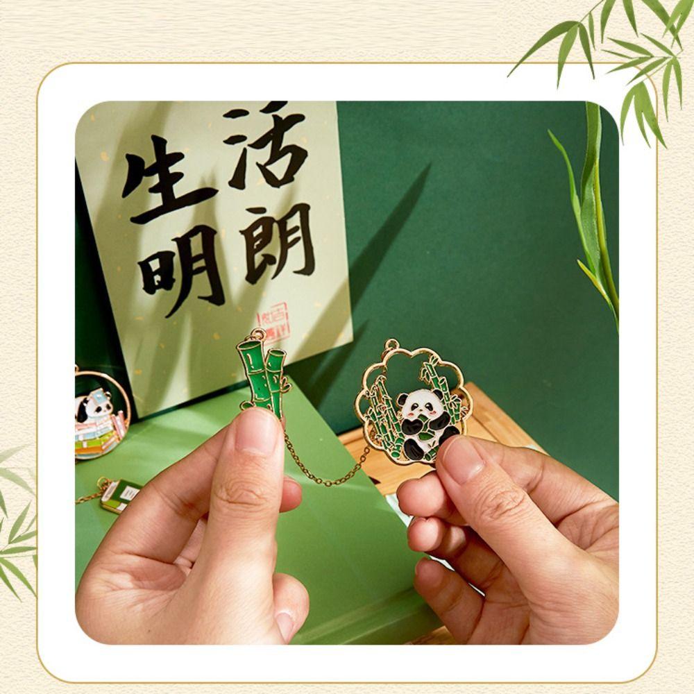 zinc Zinc Zinc Alloy Metal panda Bookmark panda Book Page Marker Exquisite cartoon panda Bookmark  Student