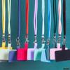 1Pc Phone Lanyard Adjustable Detachable Neck Cord Lanyard Strap Carabiner Compatible Pendant with Card for Mobile Key Fobs Colors
