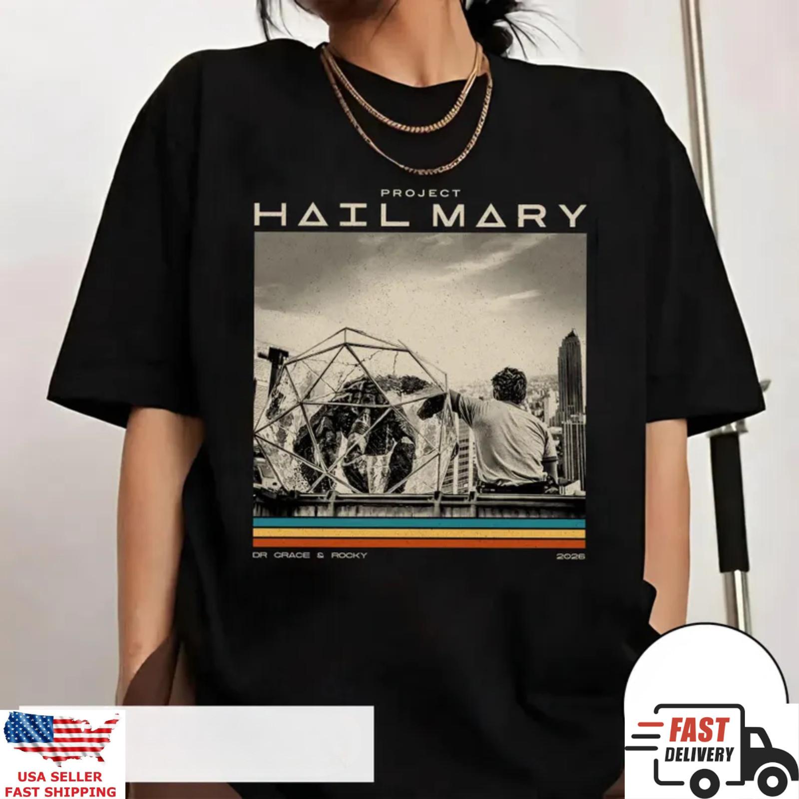 Project Hail Mary Shirt Sci Fi Book Fan Rocky Grace Space Graphic Tee Gift XXXXL