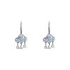 Elegant Blue Crystal Cloud Tassel Earrings for Women - Luxurious and Versatile Accessory