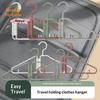 M-5Pcs Multifun Cloth Hanger Foldable Portable Travel Saving Space Ultra-Light Clothes Hangers For Home Business Trip Vacation