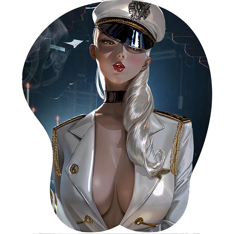Kreatywna 3d silikonowa podkładka pod mysz animacja Sexy Boob piersi ręcznie silikonowa podkładka pod mysz dla mężczyzn wsparcie nadgarstka!
