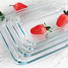 Rectangular Glass Baking Dish with Lids – Fridge-to-Oven, Lasagna & Leftovers, Gray