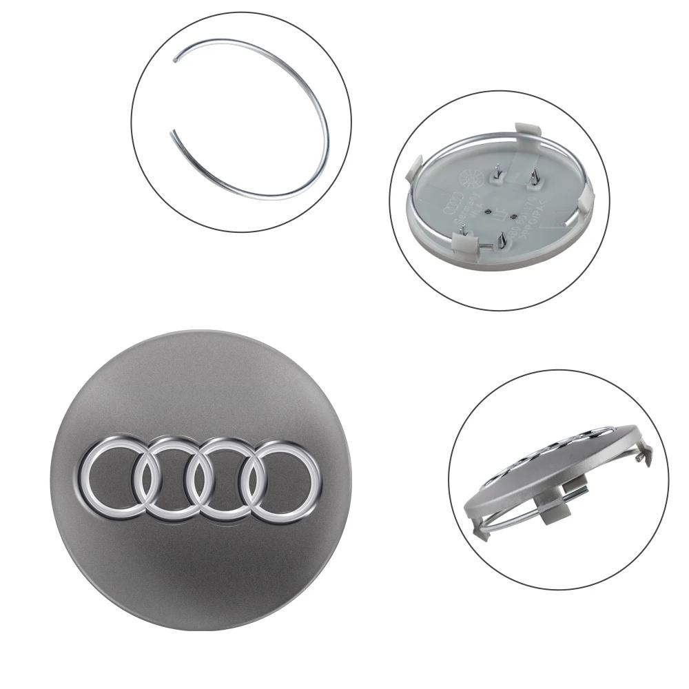 For Audi A34PCS 59mm 68mm Car Replacement Wheel Center Hub Caps badge For AUDI S A4 B8 B6 8L A6 C6 C5 Q5 A5 Line RS C7 B9 B7 A3 8P 8V
