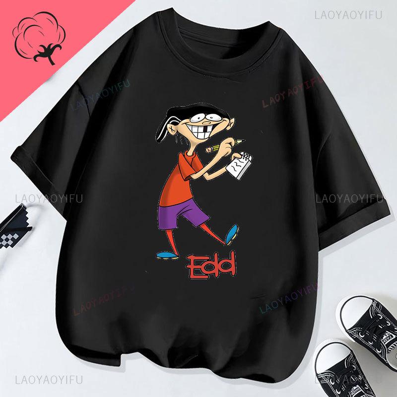 Ed Edd  Eddy Tv Show Shirt Novelty Cartoon Kawaii Cute Casual Funny Comic Printed Y2k Clothes Grahic T Shirts Cotton Unisex Top