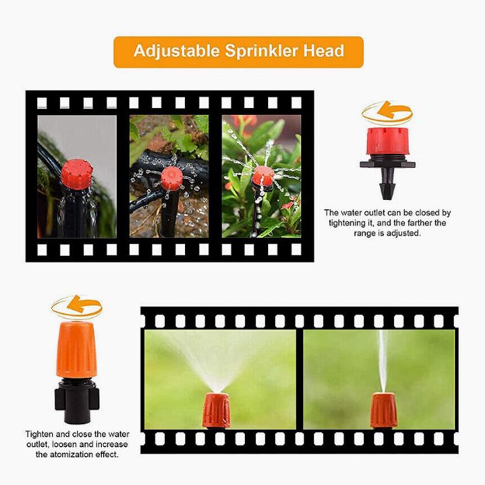 100 Fuß 30 m automatisches Tropfbewässerungssystem-Set, Wasserspar-Timer, Mikro-Sprinkler, Gartenbewässerung für Rasen, Innenhöfe, Gärten