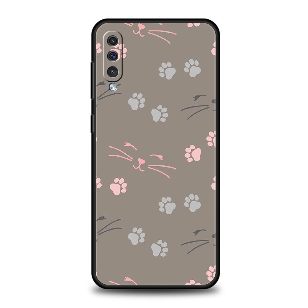 Abstract Creative Cat Line Pattern Phone Case for Samsung Galaxy A56 A36 A26 A16 A34 A24 A42 A22 A20 A12 A40 A10 Soft TPU Cover
