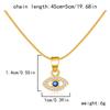Exquisite Zircon Evil Eye Pendant Necklace for Women Girls Fashion Simple Rhinestone Waterdrop Clavicle Chain Necklace Jewelry