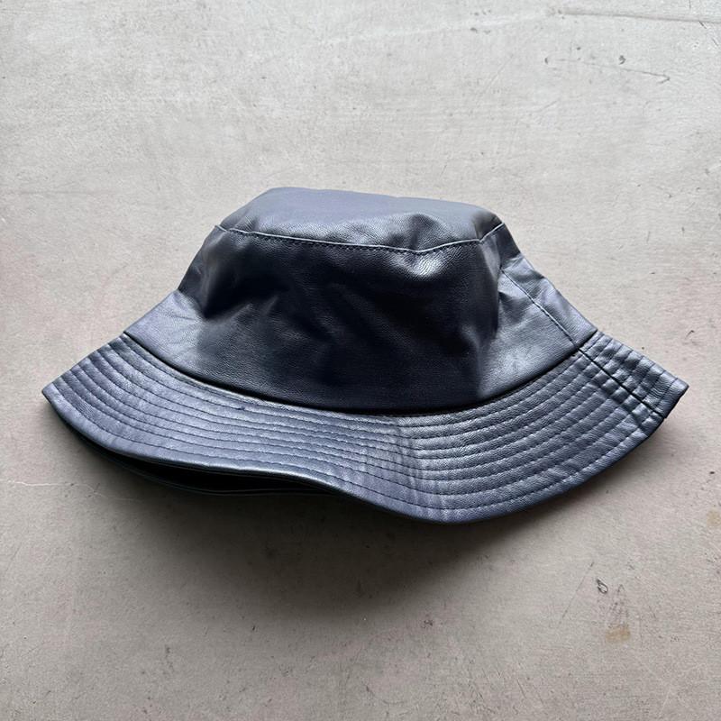 

Ретро Кепка рыбака из искусственной ПУ кожи с широкими полями, шляпа для защиты от солнца для повседневной носки тёмно-синий