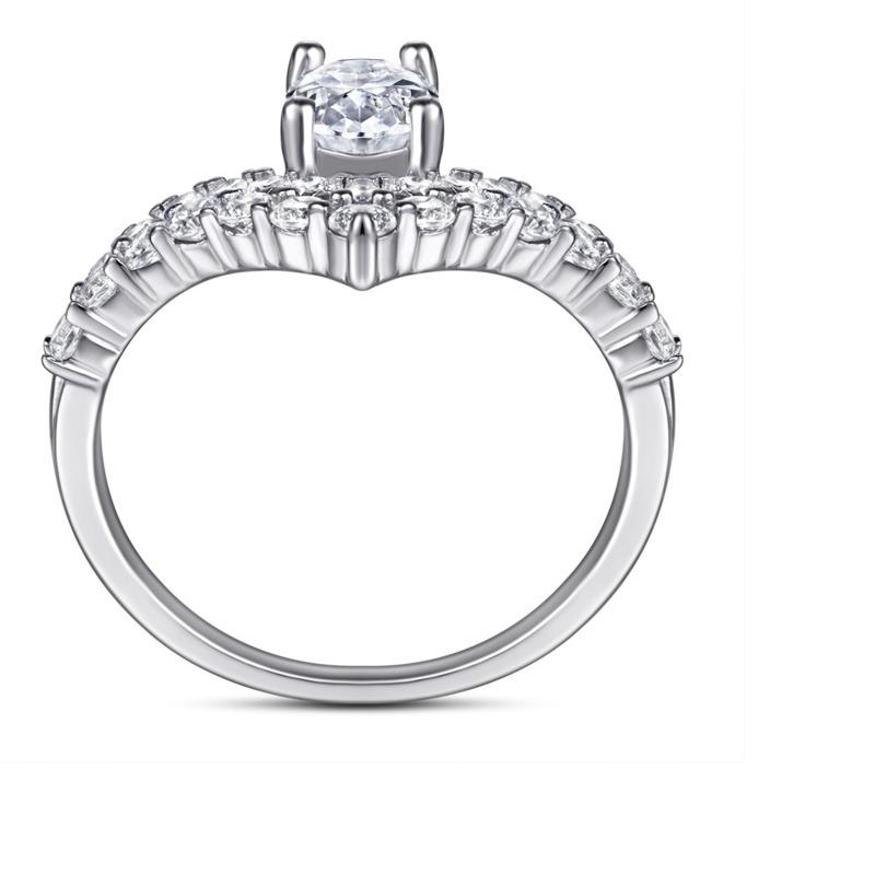 Bague Ringen Oval Cut 1ct Moissanite Wedding Rings  Engagement 925 Sterling Silver Rings For Woman Fine Jewelry  Gift