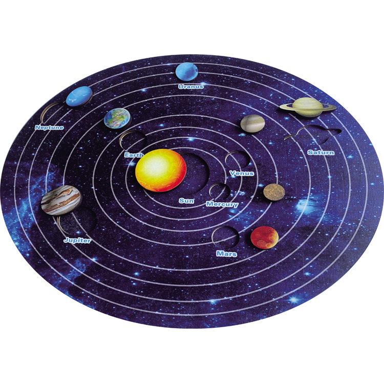 Wooden Solar System Eight Planets Puzzle for Kids' Science Exploration
