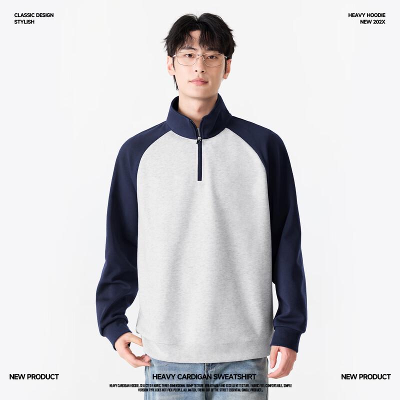 MINISO Men's Casual Half-Zip Pullover Sweatshirt