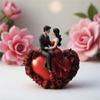 3D Rose Flower Heart Shape Silicone Candle Molds for Candle Soap Wedding Decoration Cake Molds Chocolate Fondant Molds