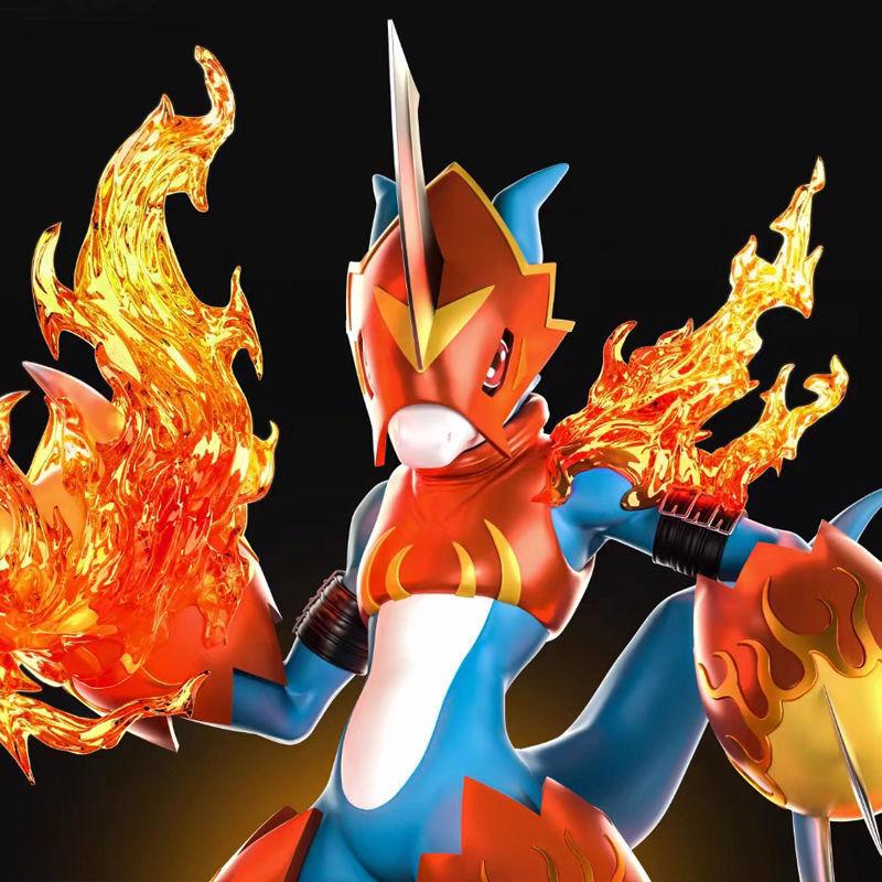 Digimon Königliche Flammenbestie Lotusbestie Flammen Figuren Anime Anime Drache Göttliche Sammlung Modus Tischaufbau Lieblings-PVC-Spielzeuge