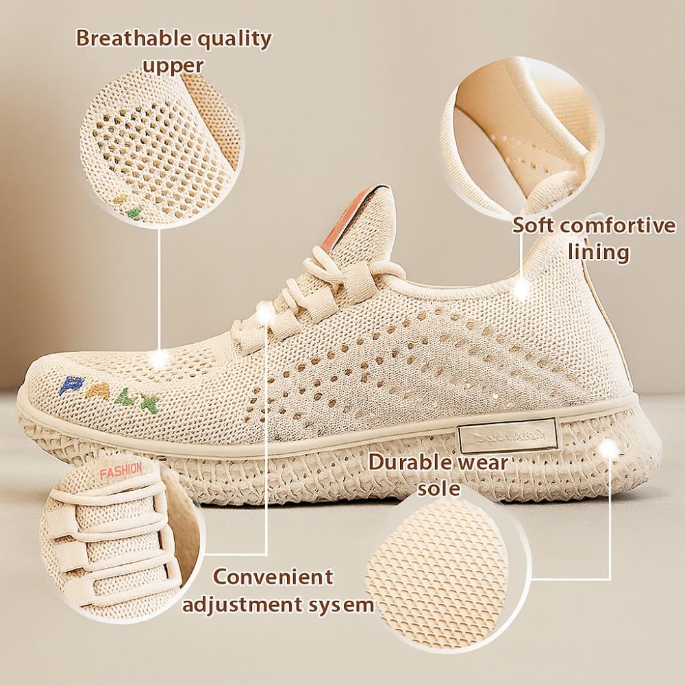 JMXD Shoes Women Summer Flyknit Sneakers Breathable Casual Sports Shoes Women Wholesale Lightweight Comfy Trendy Fashion Walking Running