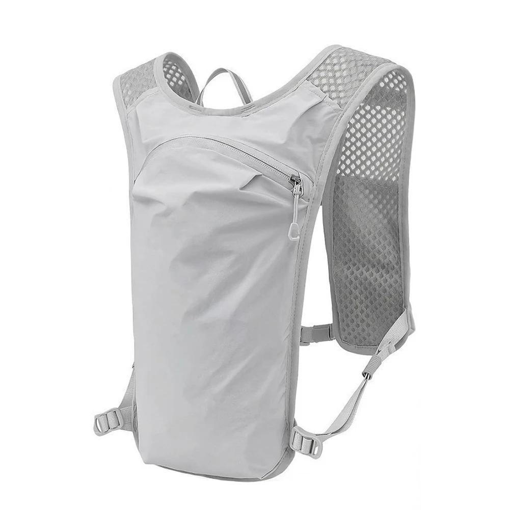 New Running Water Bottle Storage Vest Lightweight Running Vest Reflective Hydration Water Chest Pack with Phone Holder серый