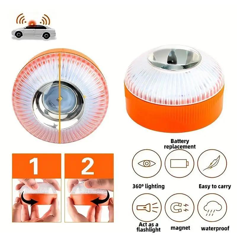LED Auto Notlicht V16 Taschenlampe Magnetische Induktion Stroboskoplicht Straßenunfalllampe Warnlicht Sicherheitsbatterie Zubehör