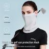 Sommer Anti-UV Damen Gesichtsmaske mit Nacken- und Ohrenschutz zum Radfahren und Golfspielen