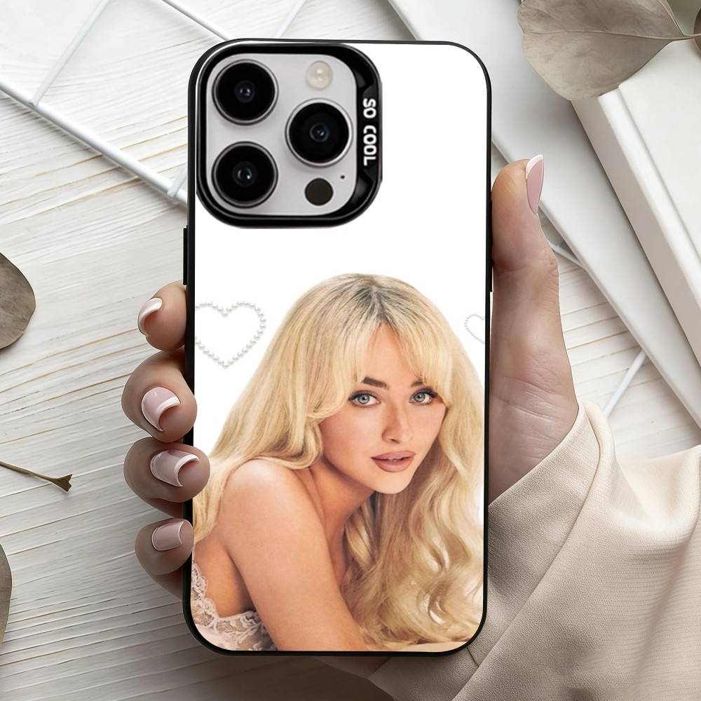 Singer S-Sabrina C-Carpenter  Phone Case For iPhone17,16,15,14,13,12,11 Plus,Pro Max Candy Silver Plated Inside Cover