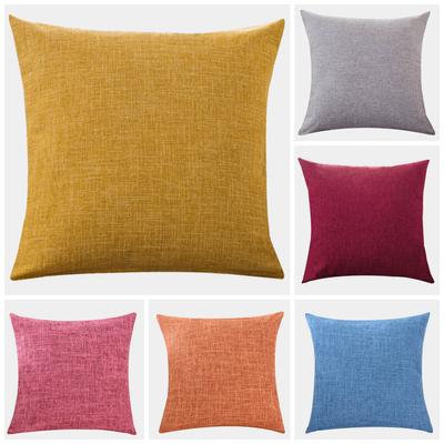 Meijuner Simple Solid Pillow Cover Cotton Linen Plain Pillowcases Decorative Living Room Cushion Covers For Sofa Home
