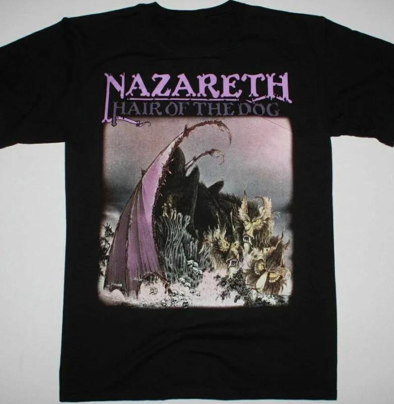 Men s and Women s T-shirts Nazareth Hair of the Dog men women T-shirt Black Cotton S