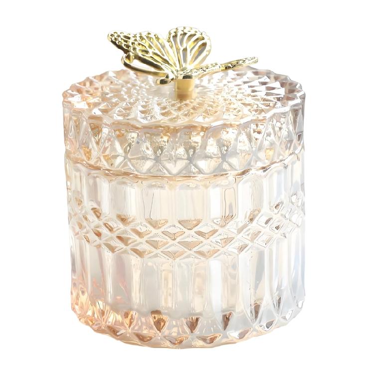 

Durable Scratch Resistant Glass Butterfly Jar Easy Open Storage Container Suitable For Storing Clip Tape And More S
