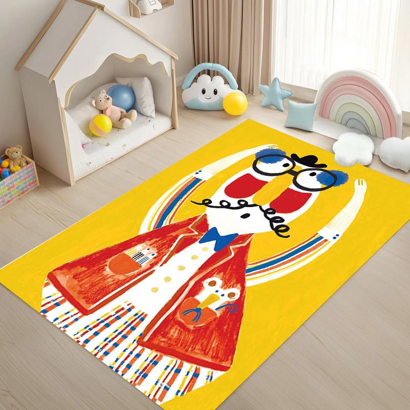 Kids Carpet Mat Rug Home Decoration Children Room Floor Rug Cartoon Character Pattern Play Area Rug Carpets for Living Room 40x60cm